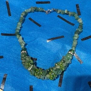 Natural Jade Cluster Necklace